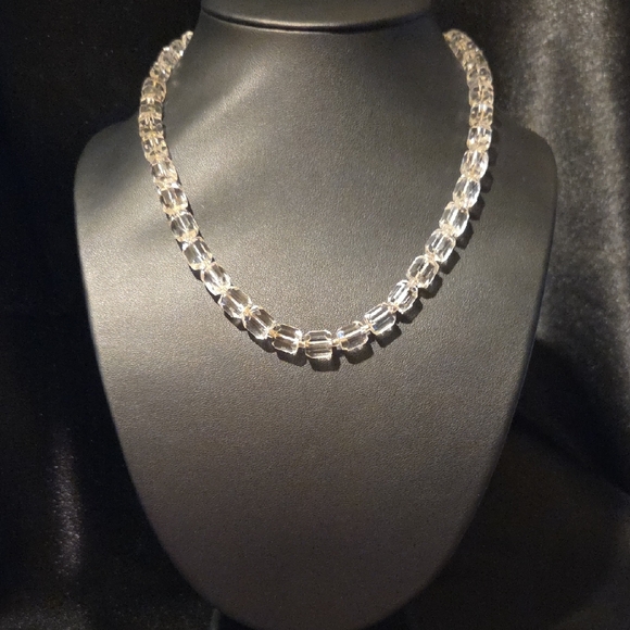 Jewelry - Estate Japan Faceted Glass Crystal Beaded Necklace